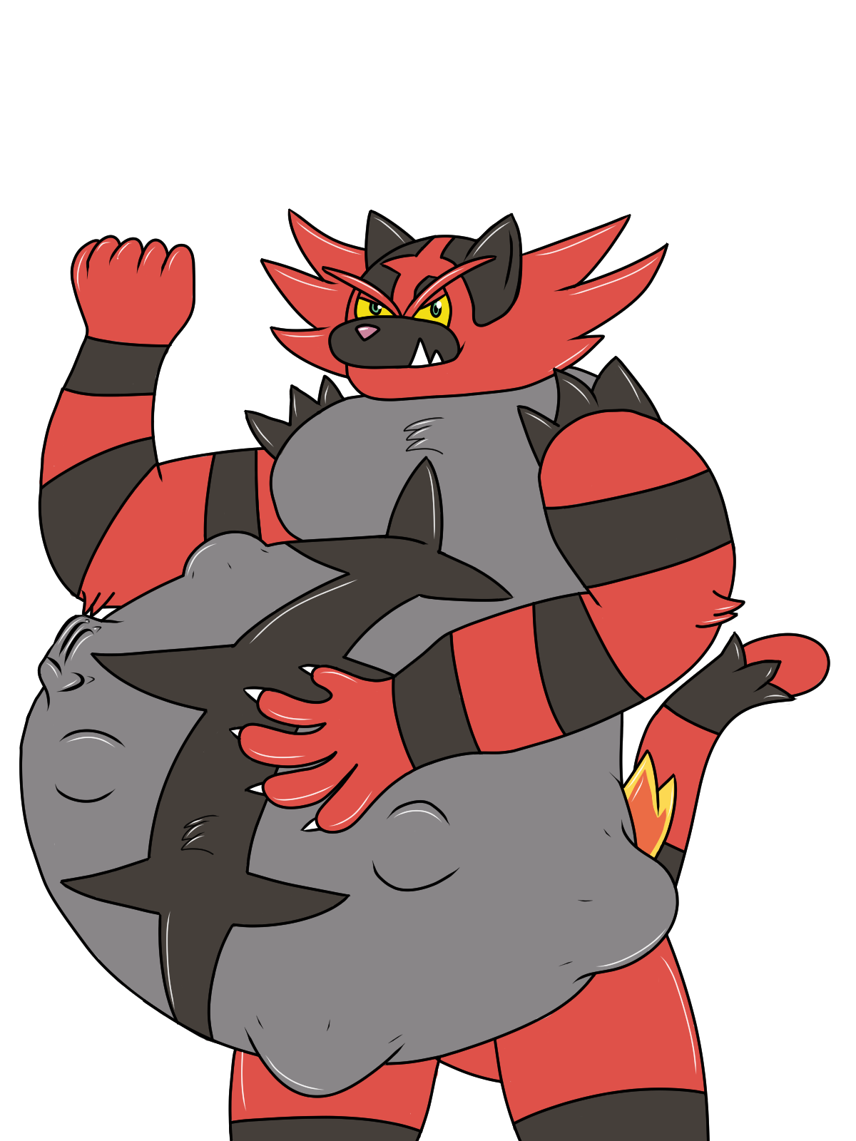 Chibi Incinaroar Incineroar's Victory by VoreDude101 on DeviantArt