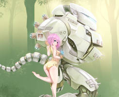 Fluttershy from Girls and Mechs Artbook