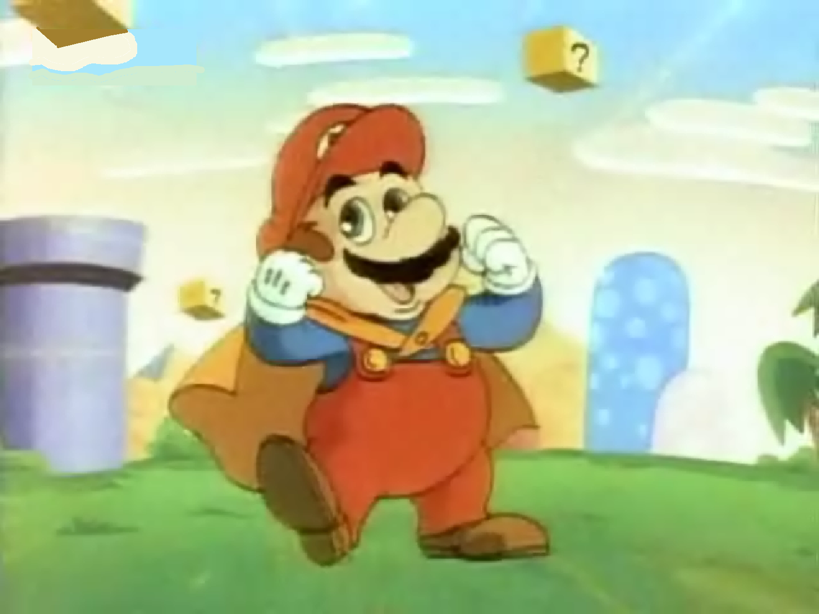 Cape Mario In The Super Mario World Intro