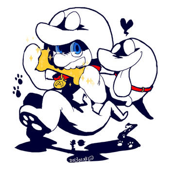 Mario Dressed As A Polterpup