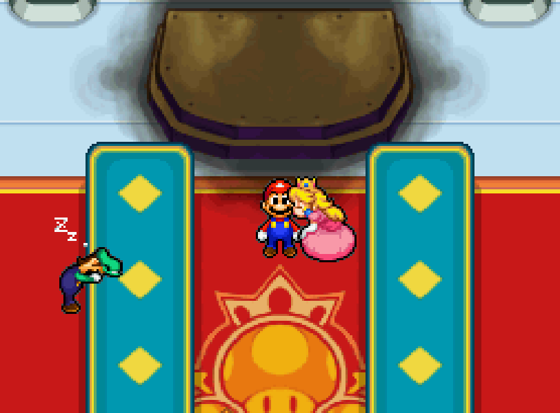 Peach Kiss Mario And Luigi Sleeping