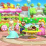 Mario And Co. Eating Donuts (Screenshot)