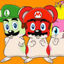 Mario, Luigi and Peach Hamsters