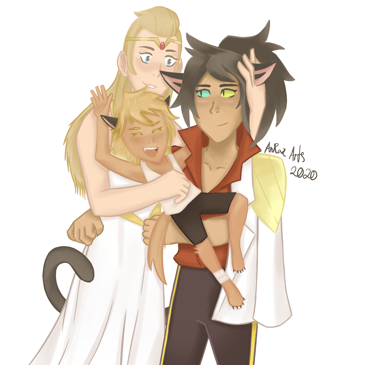 Catra, Adora and Finn by AnRazsArt on DeviantArt