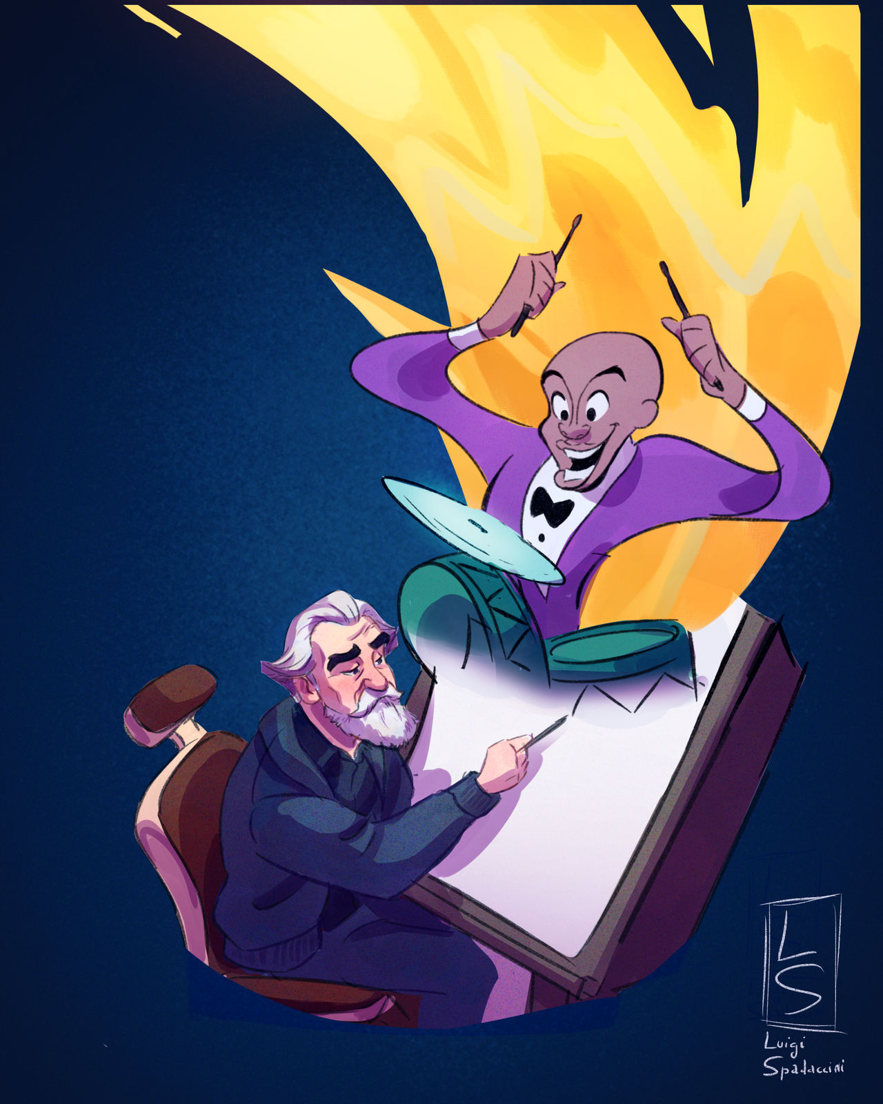 Deviantart Al DISember Day 6- Al Hirschfeld by Luigipada on DeviantArt