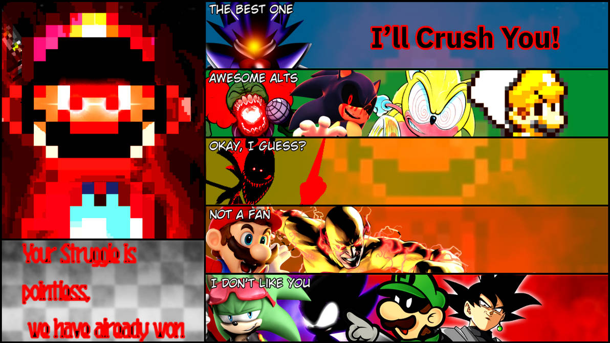 Devil Mario Matchup Tier List by Dwyti on DeviantArt