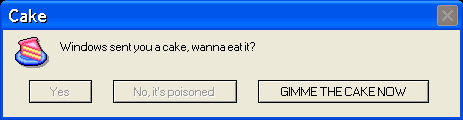 Windows Baked you a cake! :) by Leeswan on DeviantArt
