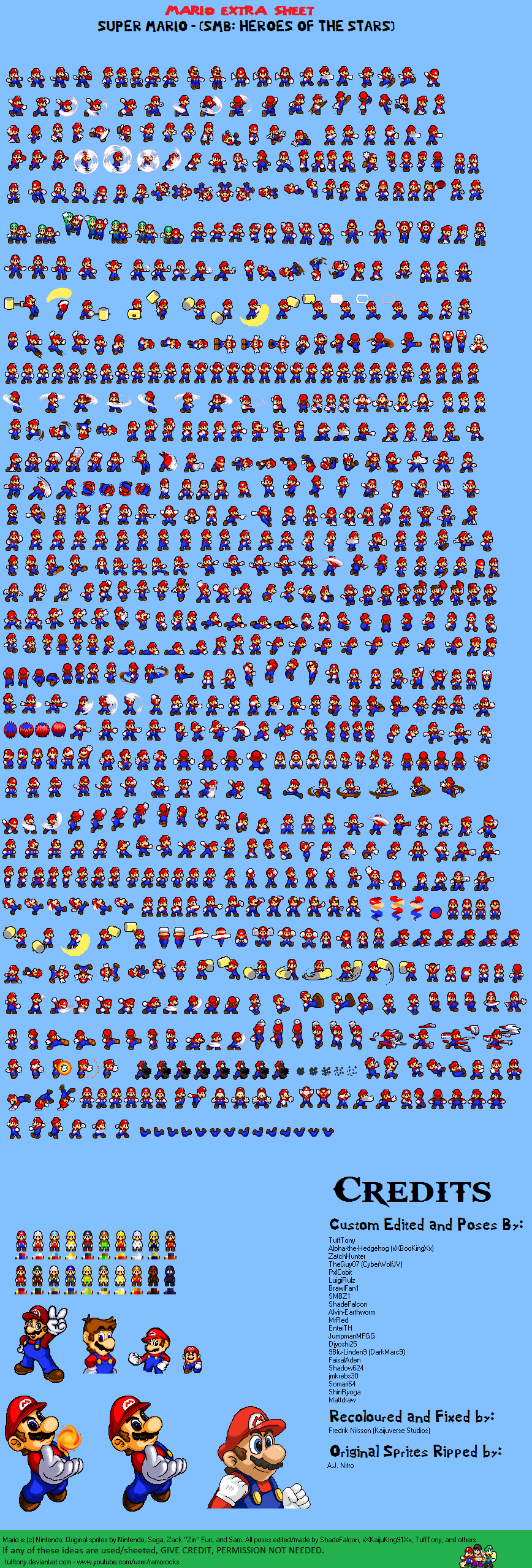 Mario Extra Poses Sprite Sheet (FINAL UPDATE) by TuffTony on DeviantArt