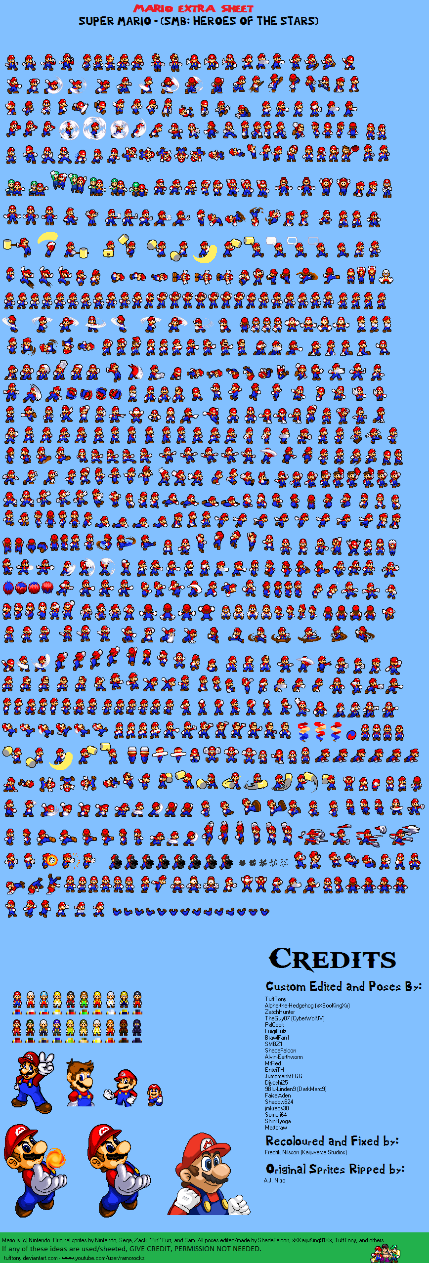 Mario - Extra Poses Sprite Sheet (FINAL UPDATE)