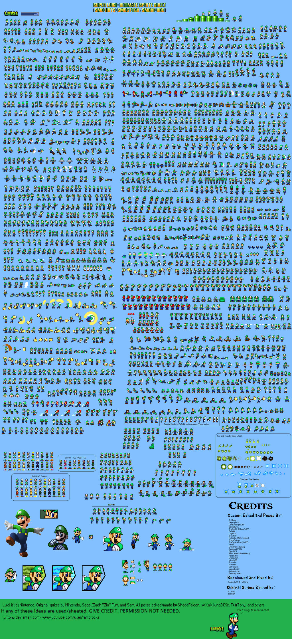 Luigi Ultimate Sprite Sheet by TuffTony on DeviantArt