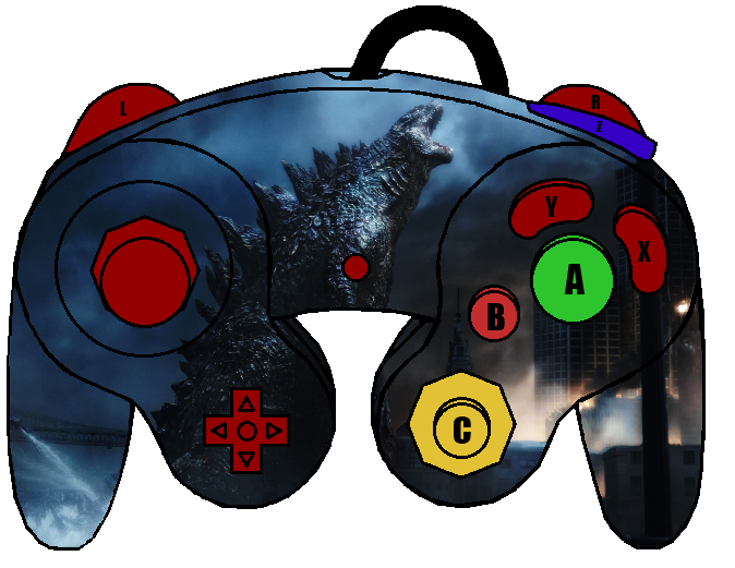 Nintendo GameCube Controller - Godzilla 2014 by TuffTony on DeviantArt