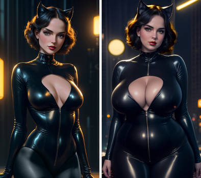 Catwoman: Before and After by sanriocupcake