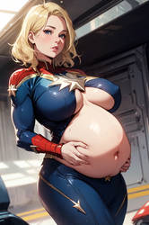 Captain Marvel 7 Months Pregnant