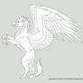 Young Gryphon Lineart