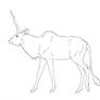 Greater Kudu Unicorn Lineart