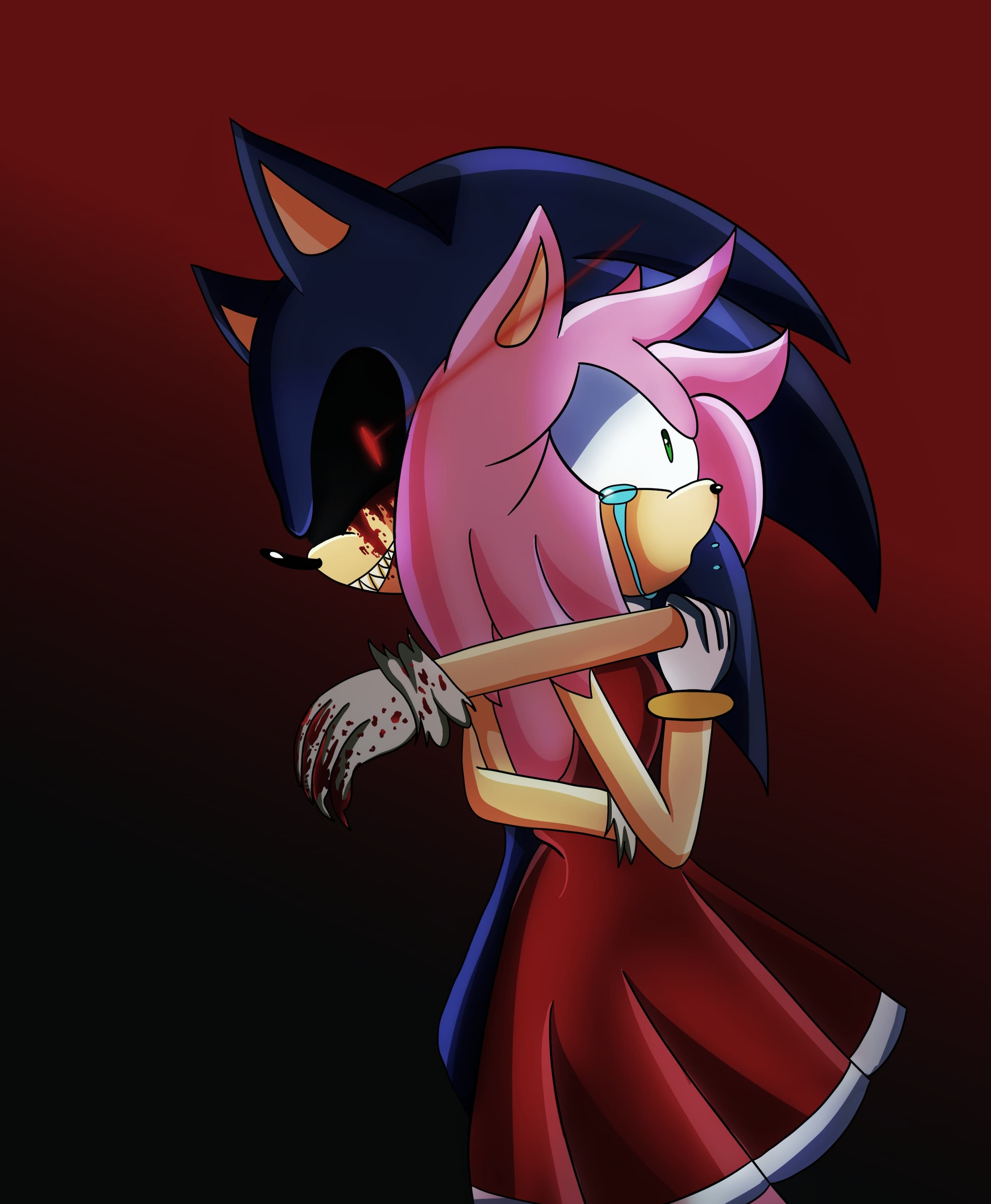 Dark Sonamy by jJEMKA  Sonic and amy, Sonic and shadow, Sonic