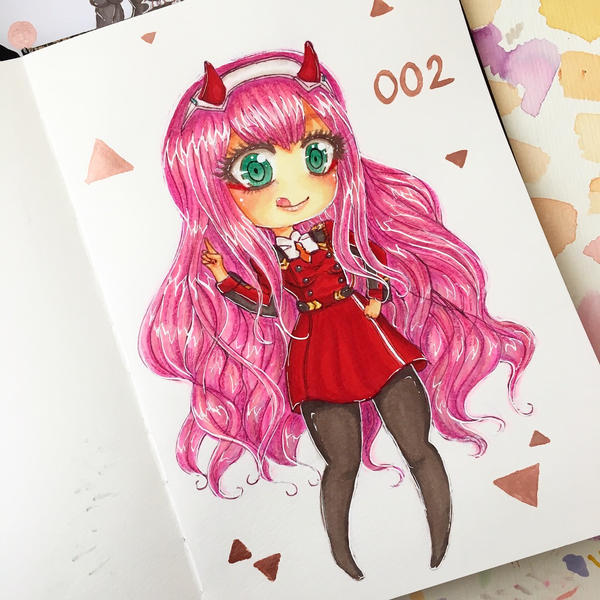 Zero Two // Darling in the Franxx by ichiipanpan