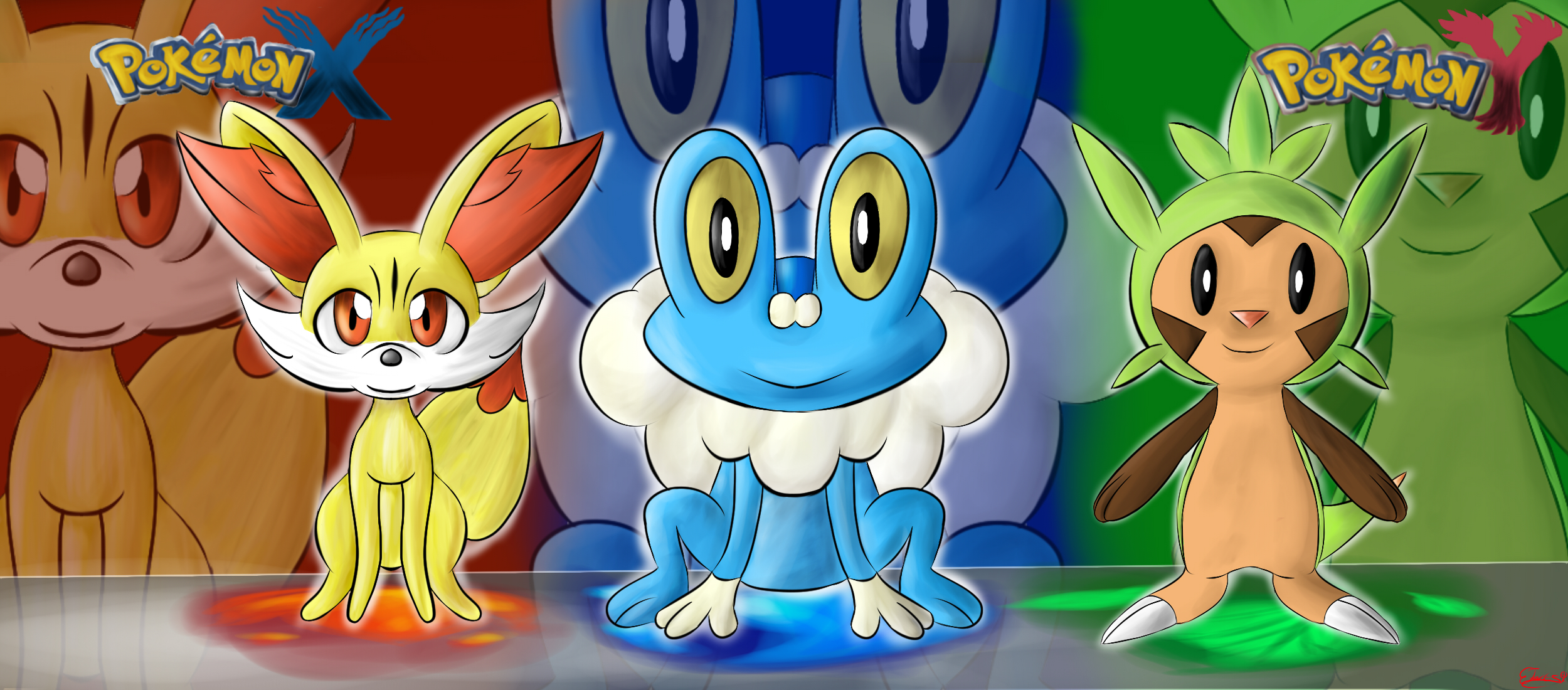 .: Pokemon X and Y starter pokemon :.