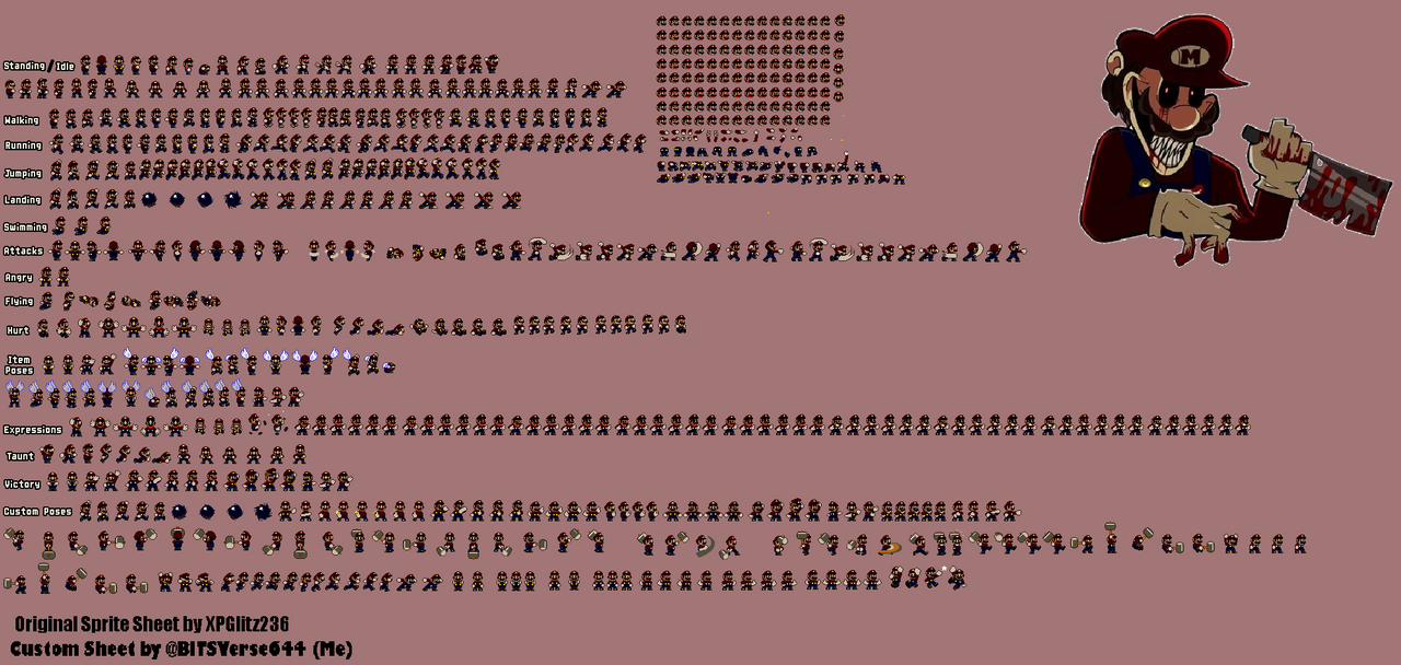 Super Horror Mario/M SMW Style by BITSVerse644 on DeviantArt