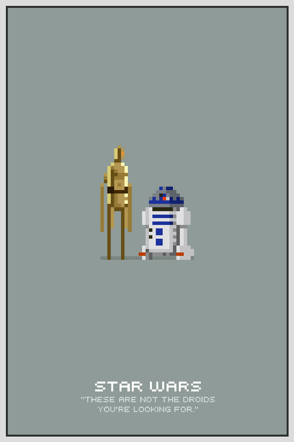 Droids Pixel Poster