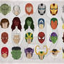 Avengers head shots