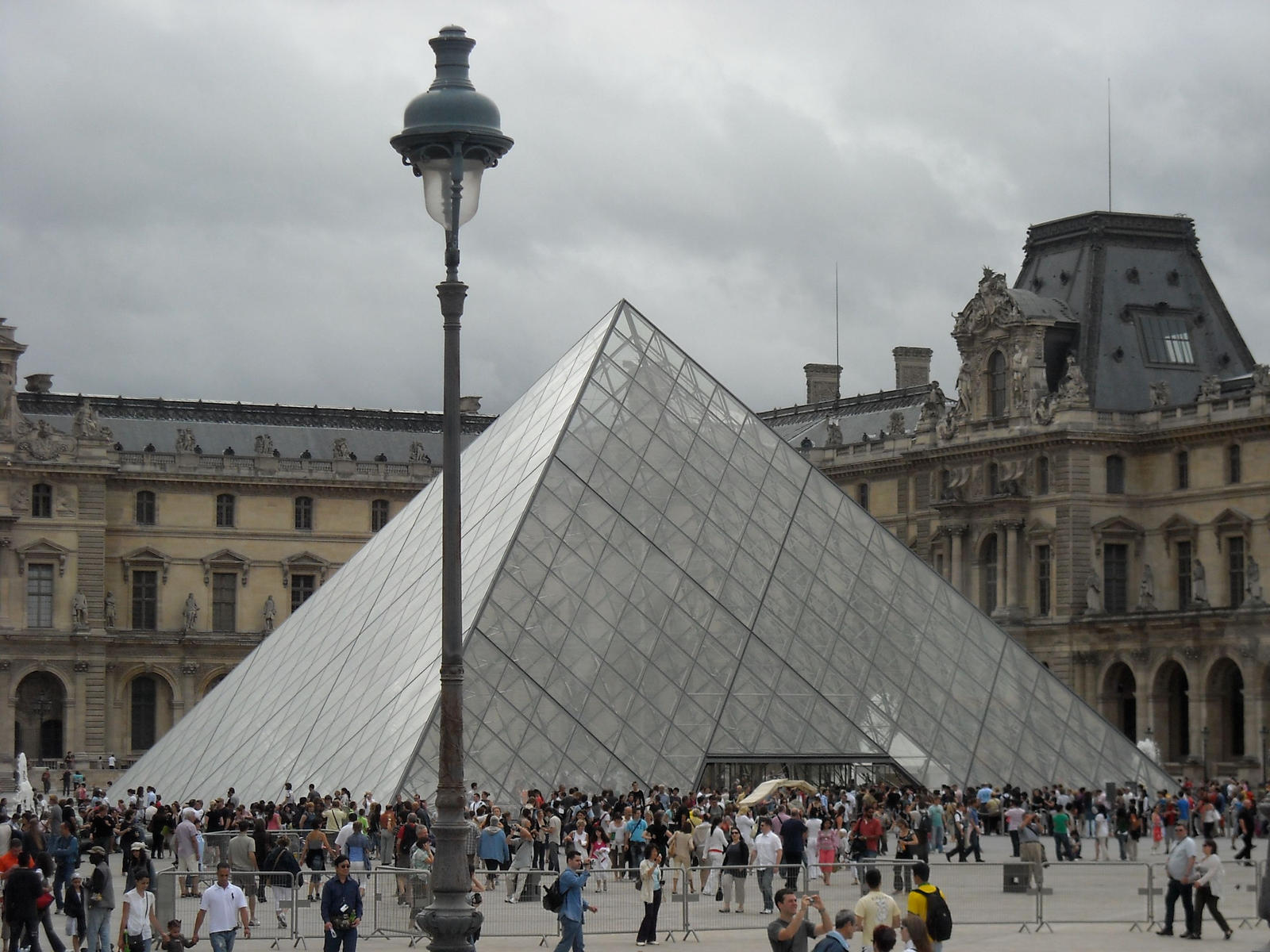 Pyramid Outside Louvre Museum