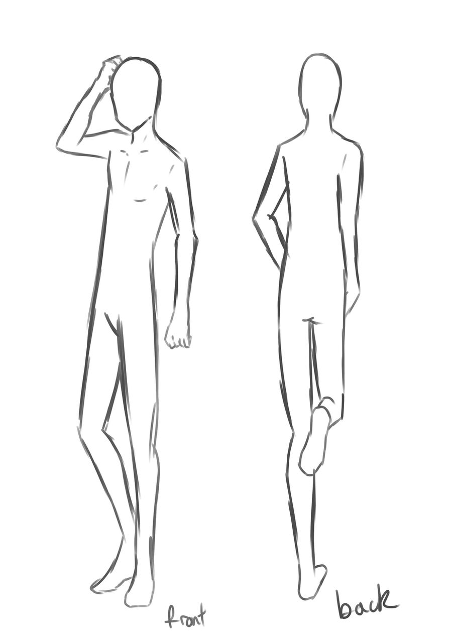 Full Body Reference Basic Male Body Reference Drawing