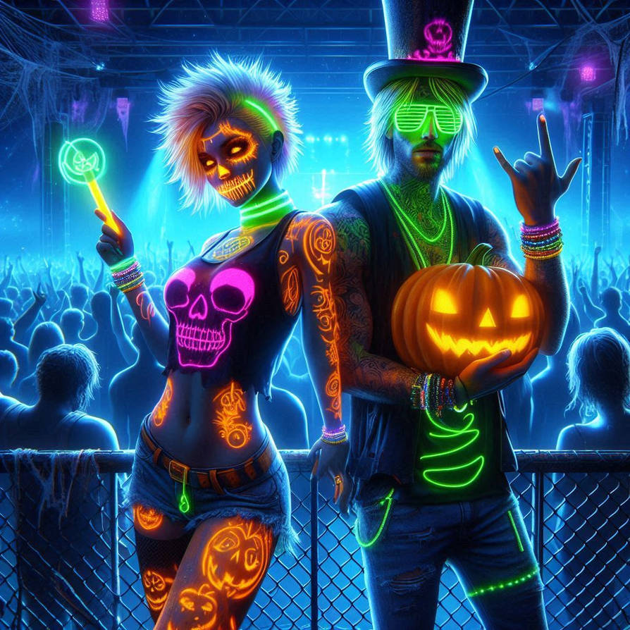 Halloween Rave Pool Halloween Rave by CariSabretooth on DeviantArt