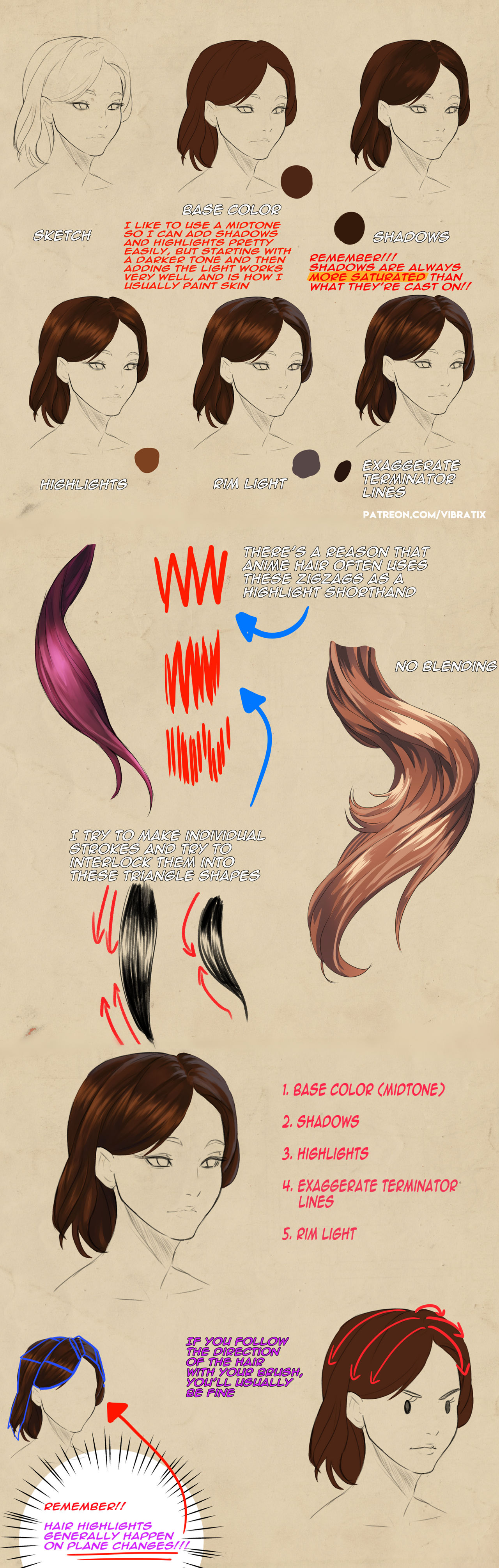 How I Color/Render Hair 