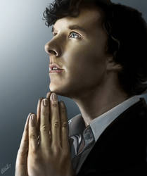 Sherlock - prayer pose