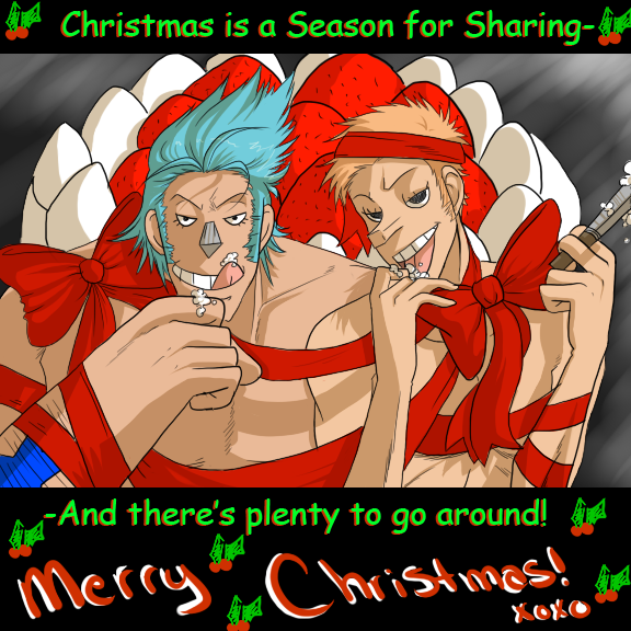 Christmas Pin-Up Card: Franky and Kaku