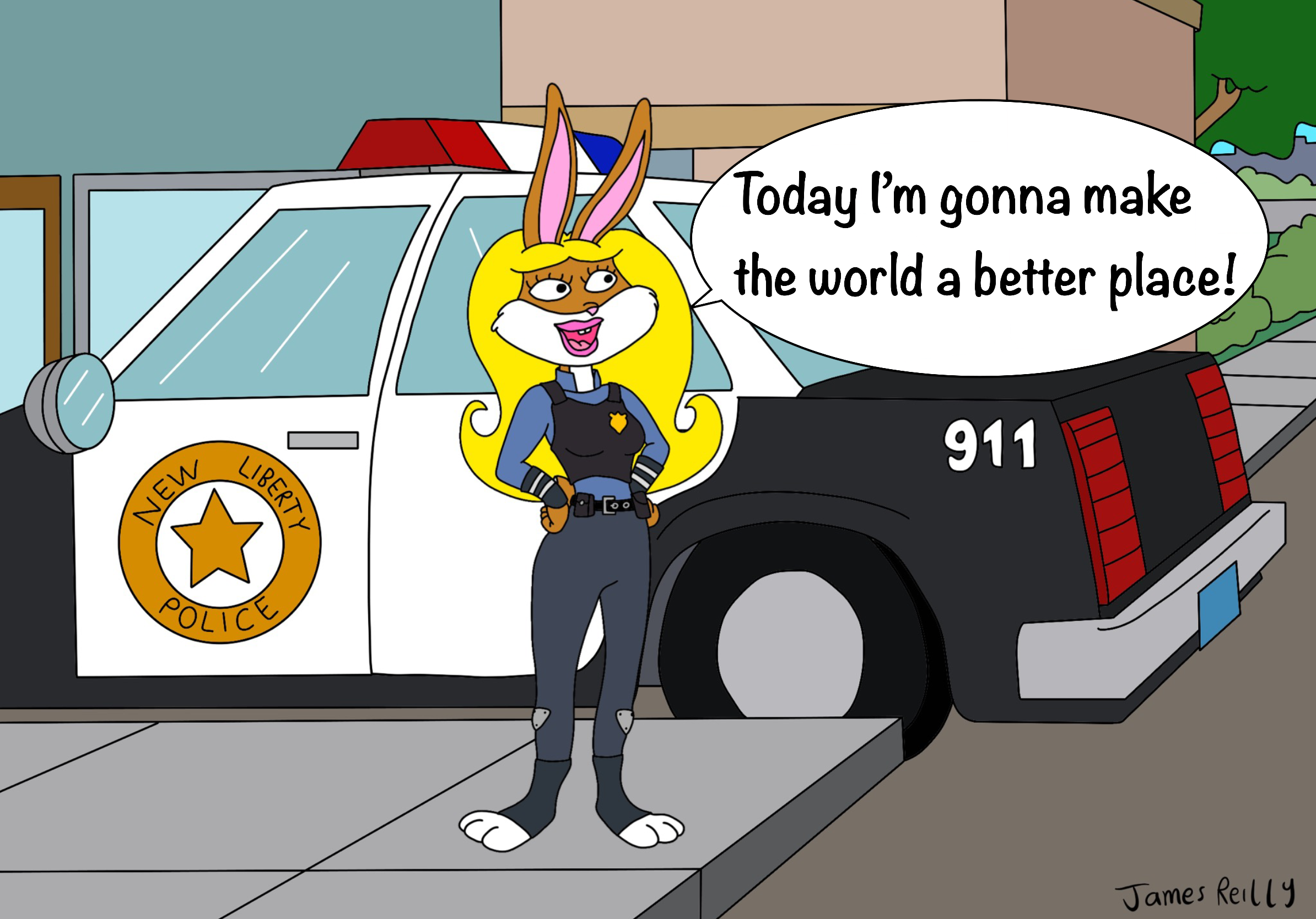 Penelope Rabbit Sign Officer Penelope Rabbit by JamesStarToonist on DeviantArt