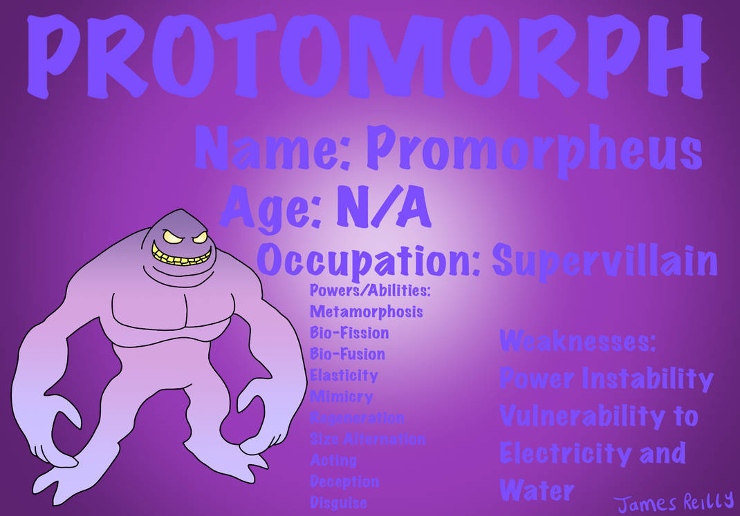 Super Cat Character Profiles: Protomorph by JamesStarToonist on DeviantArt