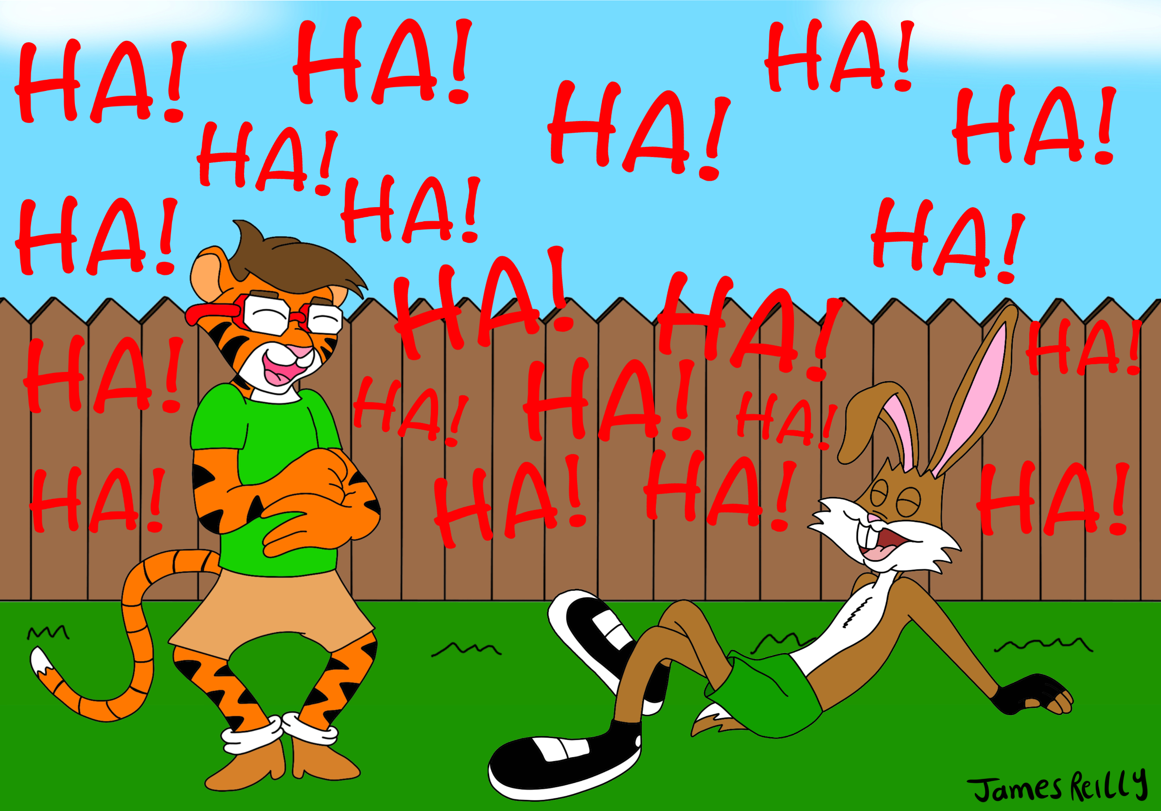 The Rabbit Laughs Laughing Tiger, Chortle Rabbit by JamesStarToonist on DeviantArt