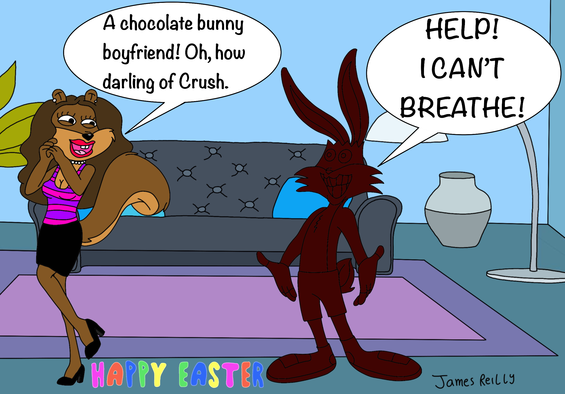 Chocolate Covered Crush Rabbit by JamesStarToonist on DeviantArt