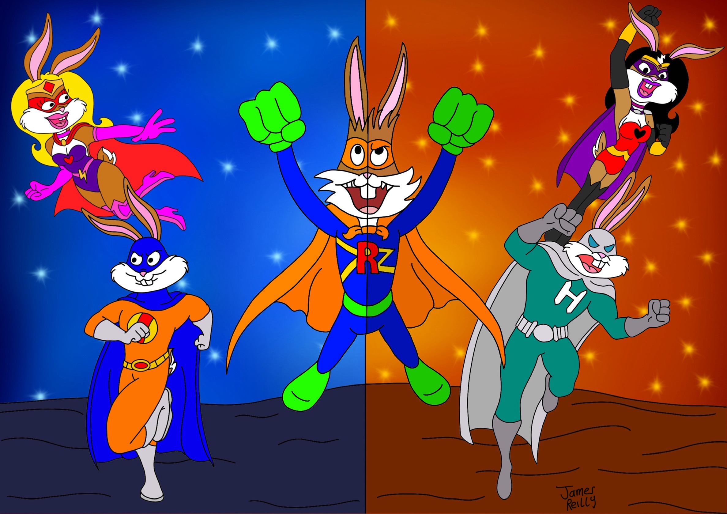 Rabbit Trinities from Two Universes by JamesStarToonist on DeviantArt