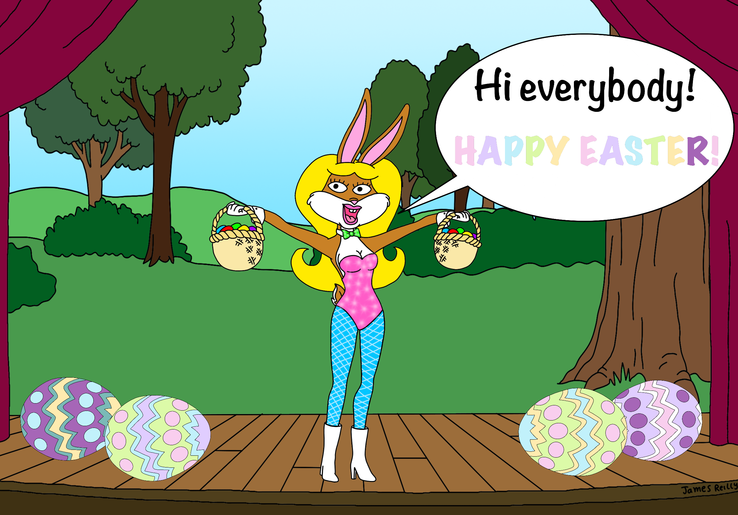 Penelope The Rabbit Happy Easter from Penelope Rabbit by JamesStarToonist on DeviantArt