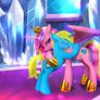 Princess Cadance Hugs Pixel Blue (by Darksly-z)