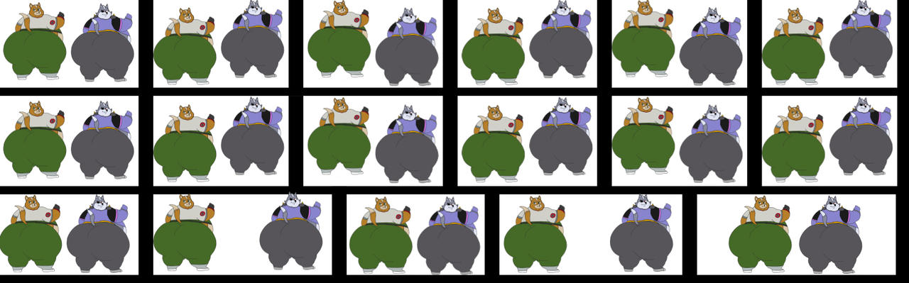 Fat Fox And Fat Wolf Doing Boohbah Bounce by inflationrules on DeviantArt