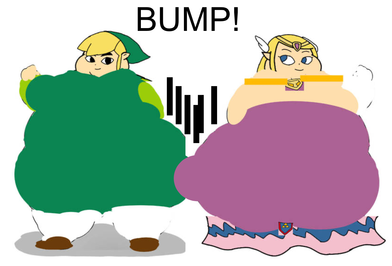 Fat Toon Link And Fat Toon Zelda Twerking And Bump by inflationrules on ...