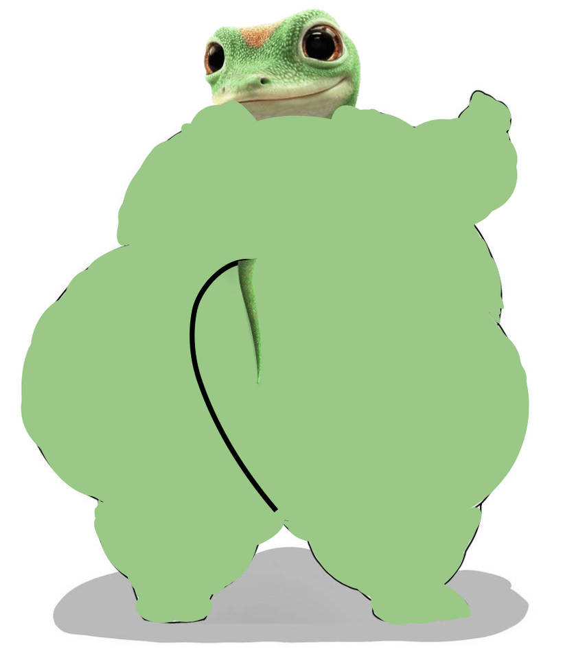 Fat Martin the Geico Gecko Big Butt by inflationrules on DeviantArt