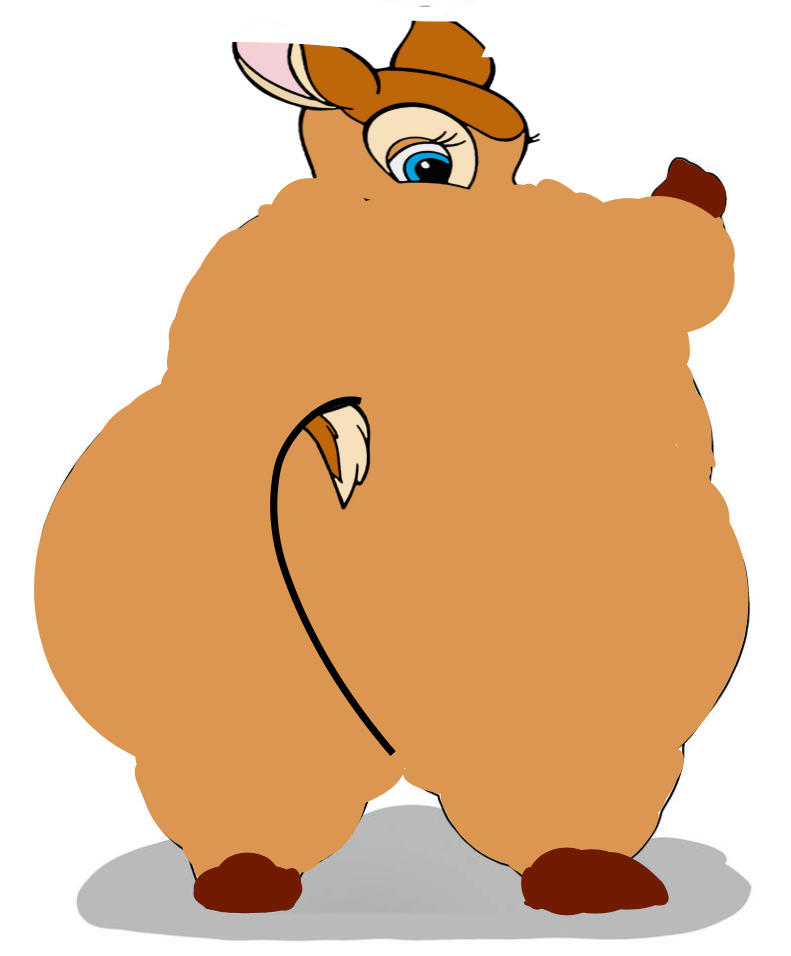 Faline Inflation Fat Faline Big Butt by inflationrules on DeviantArt
