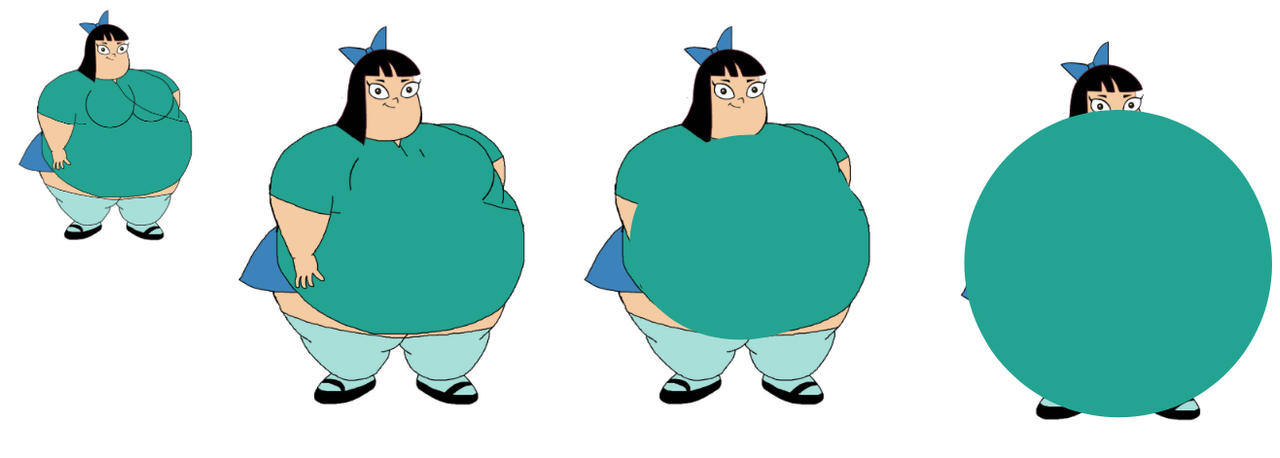 Fat Stacy Hirano Inflation by inflationrules on DeviantArt