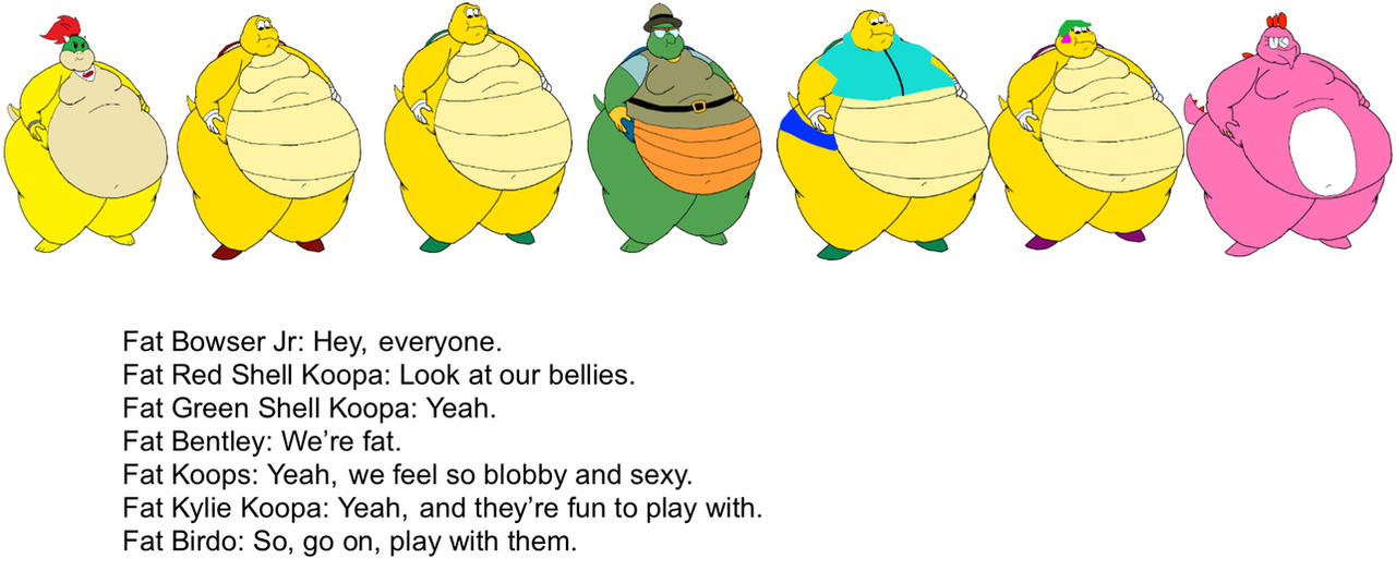 Browser Inflation Fat Bowser Jr And His Friends Belly Talk V2 by inflationrules on DeviantArt