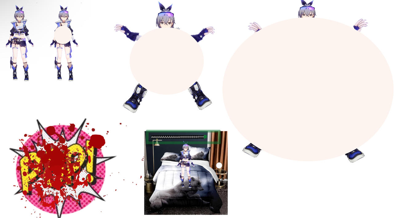 Silver Wolf's Endless Belly Inflation Nightmare by inflationrules on ...