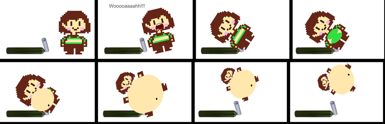 Chara Inflate Chara's Helium Tank Accident by inflationrules on DeviantArt