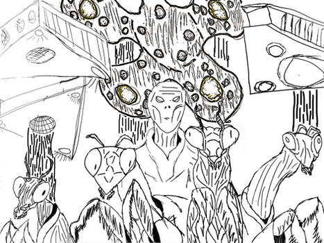 Insectoid Alien Invasion Fleet: For A Collab