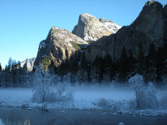 winter waterfall