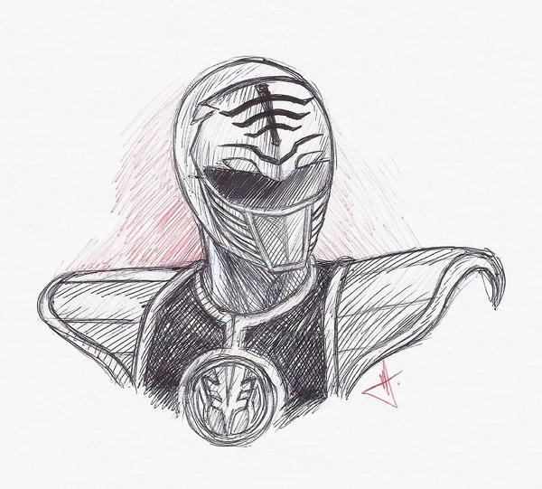 White Ranger sketch by RodWolf on DeviantArt
