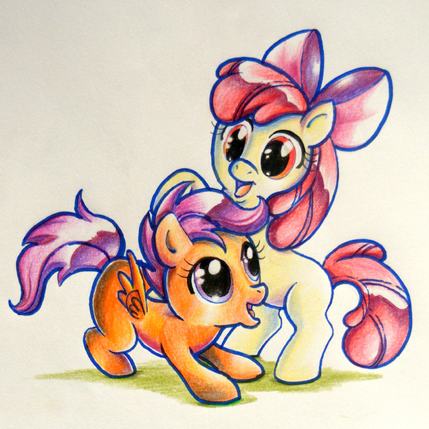 Apple Bloom and Scootaloo